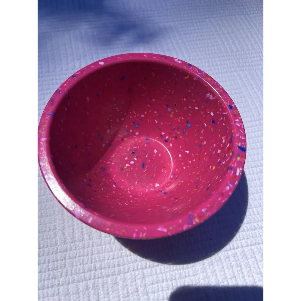 Zak! Designs Speckled Confetti Dopamine Hot Pink Mixing Bowl Melamine 5.50
